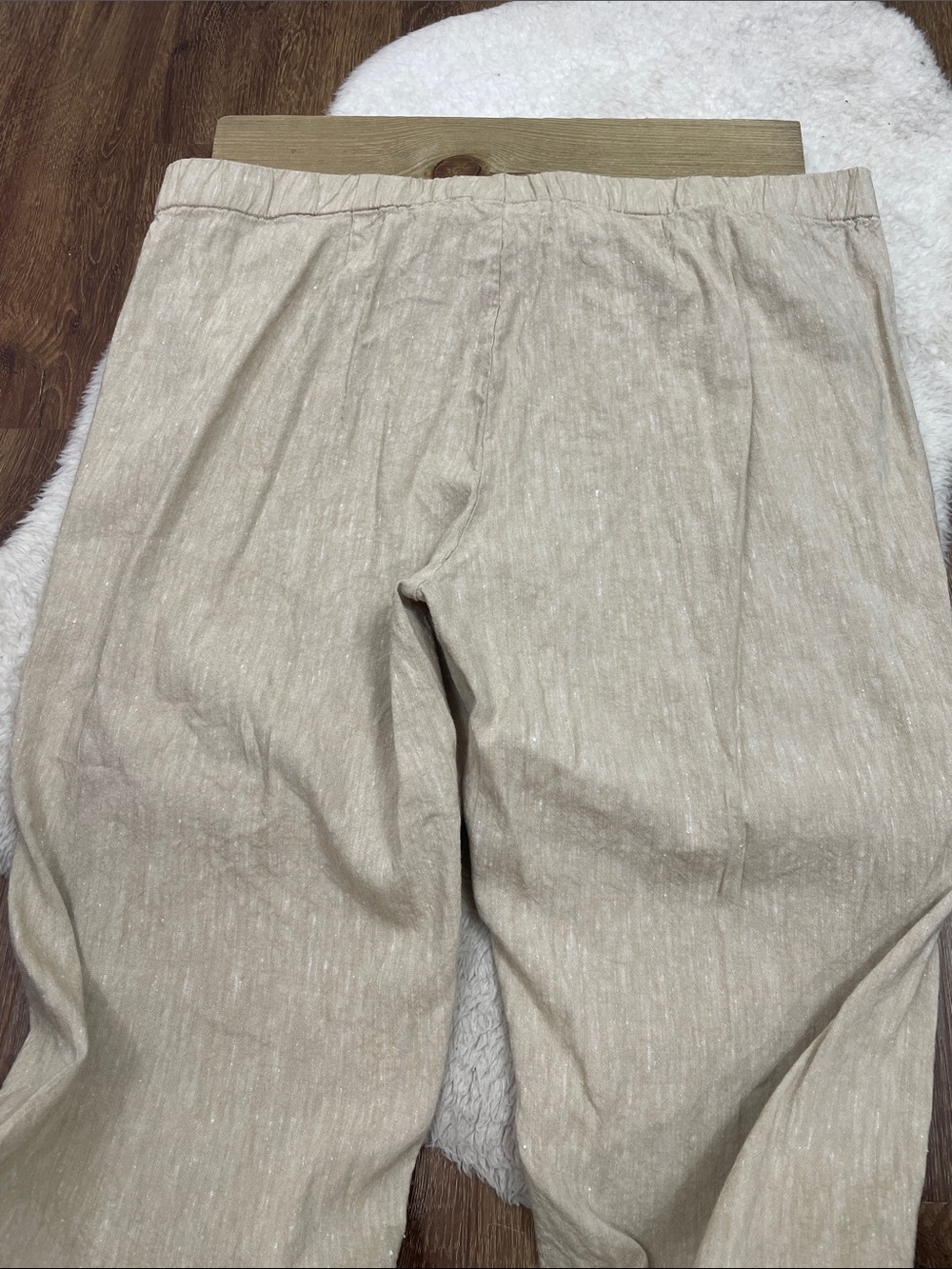 J.Jill Tan Linen Blend Stretch Ankle Pants - Picture 5 of 5